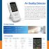 Air Quality Monitor Co2 Co Pm2 5 Hcho Tvoc Temperature Humidity Meter Home Air Quality Detector T z01 White