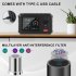 Air Quality Monitor TVOC HCHO CO2 Air Analyzer Intelligent Digital Lcd Portable Black