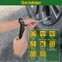 Air Tire Inflator With Pressure Gauge 120 PSI 6 Inch Dual Head Chuck 12 Inch Heavy Duty Rubber Hose 1 4 Inch NPT Internal Threaded Inlet black