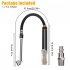 Air Tire Inflator With Pressure Gauge 120 PSI 6 Inch Dual Head Chuck 12 Inch Heavy Duty Rubber Hose 1 4 Inch NPT Internal Threaded Inlet black