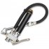 Air Tire Inflator With Pressure Gauge 120 PSI 6 Inch Dual Head Chuck 12 Inch Heavy Duty Rubber Hose 1 4 Inch NPT Internal Threaded Inlet black