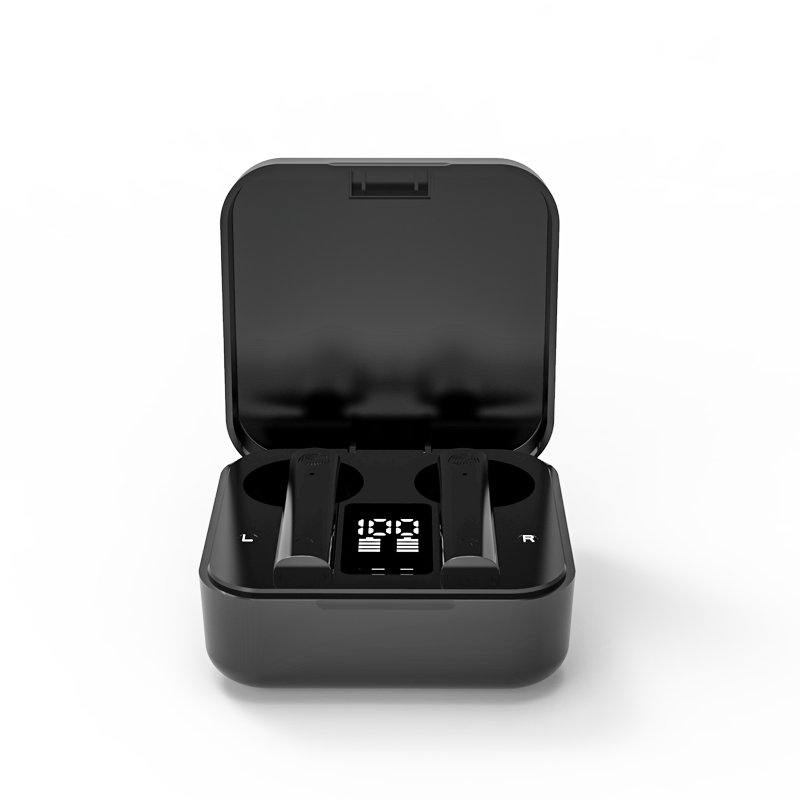 Air2S Bluetooth Headset Mini Wireless 5.1 Fingerprint Touch Earphones black