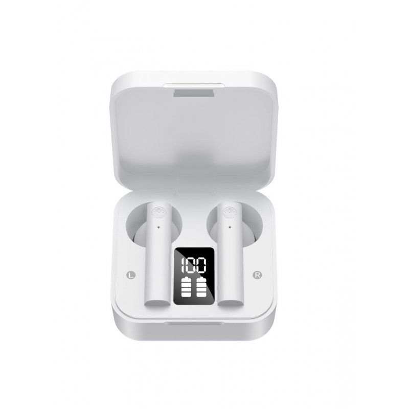 Air2S Bluetooth Headset Mini Wireless 5.1 Fingerprint Touch Earphones white