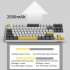 Ajazz Ak873 Keyboard 87 Keys Rgb Backlit Pbt Keycaps Bluetooth Wireless Gaming Keyboard white linear axis