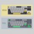 Ajazz Ak873 Keyboard 87 Keys Rgb Backlit Pbt Keycaps Bluetooth Wireless Gaming Keyboard white linear axis