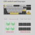 Ajazz Ak873 Keyboard 87 Keys Rgb Backlit Pbt Keycaps Bluetooth Wireless Gaming Keyboard white linear axis