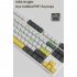 Ajazz Ak873 Keyboard 87 Keys Rgb Backlit Pbt Keycaps Bluetooth Wireless Gaming Keyboard white linear axis