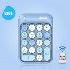 Ak18 2.4G Wireless Numeric Keypad 18 Keys Mini Portable Chocolate Keycap Computer Digital Keyboard mixed color blue