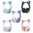 Aks 28 Rgb Cat Ear Bluetooth Headphones Stereo Music Helmet Wireless Microphone Control Phone Earphone black