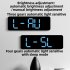 Alarm Clock LED Table Clocks LED Display Alarm Clock With Snooze Mode Electronic Desktop Clocks Home Decoration Clock For Bedroom Apartments Bedside Black shell