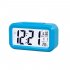 Alarm  Clock Large Lcd Display Battery Digital Kids Clock Light Sensor Nightlight Office Table Clock blue