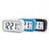 Alarm  Clock Large Lcd Display Battery Digital Kids Clock Light Sensor Nightlight Office Table Clock blue