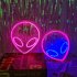 Alien Sign Desktop Lamp Nightstand Lamps USB Powered Night Light Hanging Alien Table Decoration For Living Room Bedroom Gaming Room Children s Room blue