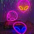 Alien Sign Desktop Lamp Nightstand Lamps USB Powered Night Light Hanging Alien Table Decoration For Living Room Bedroom Gaming Room Children s Room blue
