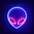 Alien Sign Desktop Lamp Nightstand Lamps USB Powered Night Light Hanging Alien Table Decoration For Living Room Bedroom Gaming Room Children s Room blue
