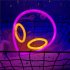 Alien Sign Desktop Lamp Nightstand Lamps USB Powered Night Light Hanging Alien Table Decoration For Living Room Bedroom Gaming Room Children s Room blue