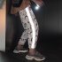 All Matching Unisex Hip Hop Sport Slacks Fashion Comic Pattern Ninth Pants white 2XL