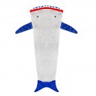 [US Direct] All Seasons Super Soft Warm Polar Fleece Fabric Shark Blanket Sofa Blanket Rug Soft Sleeping Bag Air Conditioning Quilt for Children