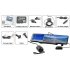 All in one Bluetooth Rear view Mirror  featuring hands free cell phone calling  GPS  DVR and wireless parking camera