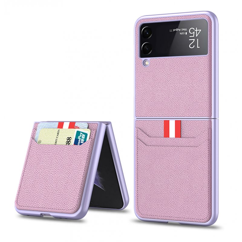 All-inclusive Shockproof Mobile Phone  Case Phone Cover Ultra Slim Creative Folding Protective Cover Compatible For Galaxy Zflip3 purple