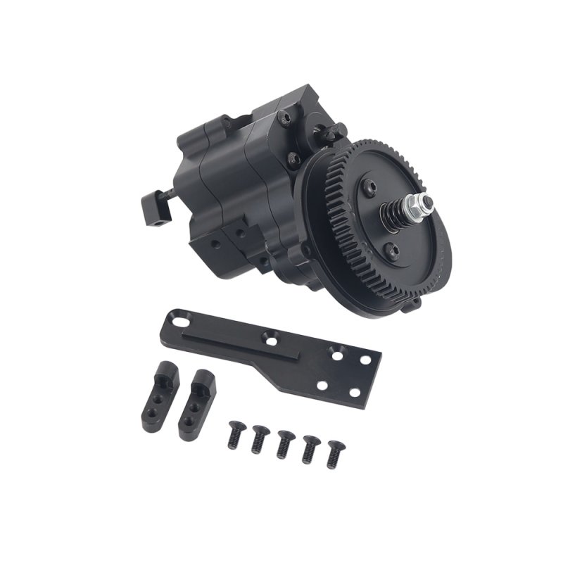 Alloy CNC Chassis / Gear Box Transfer Case Center Gearbox Transmission Case 2 Speed For 1/10 Axial Wraith 90018 Rc Crawlers black