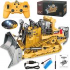 Alloy Engineering Vehicle Remote Control Excavator Bulldozer Dump Truck Electric Toys For Boys 2.4G Bulldozer (English)