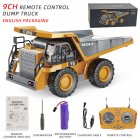 Alloy Engineering Vehicle Remote Control Excavator Bulldozer Dump Truck Electric Toys For Boys 9-channel Dump truck(English)