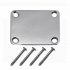 Alloy Neck Plate with 4 Screws Replacement Part for Electric Guitar Bass Gold