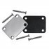 Alloy Neck Plate with 4 Screws Replacement Part for Electric Guitar Bass black