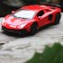 Alloy Racing Car Model with Light Sound 3 Open Doors Open Toy Gift for Kids red
