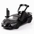 Alloy Racing Car Model with Light Sound 3 Open Doors Open Toy Gift for Kids red