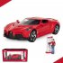 Alloy Simulation 1 24 Night Sound Sports  Car  Model Sound Lights Children Pull back Toy Home Office Decoration Collection Red