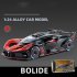 Alloy Simulation 1 24 Sports  Car  Model Ornaments Exquisite Interior Exterior Decorations Sound Light Pull back Car Children Toys Red