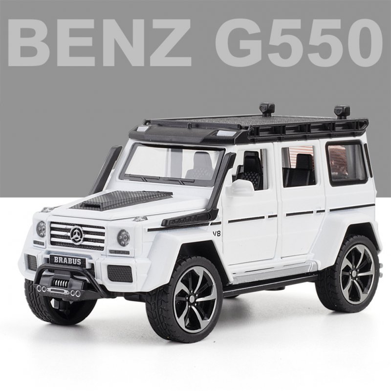 Alloy Simulation  Car  Toy 1:32 G550 Adventure Edition Alloy Off-road Car Model Children Toys Study Living Room Collection Ornaments White