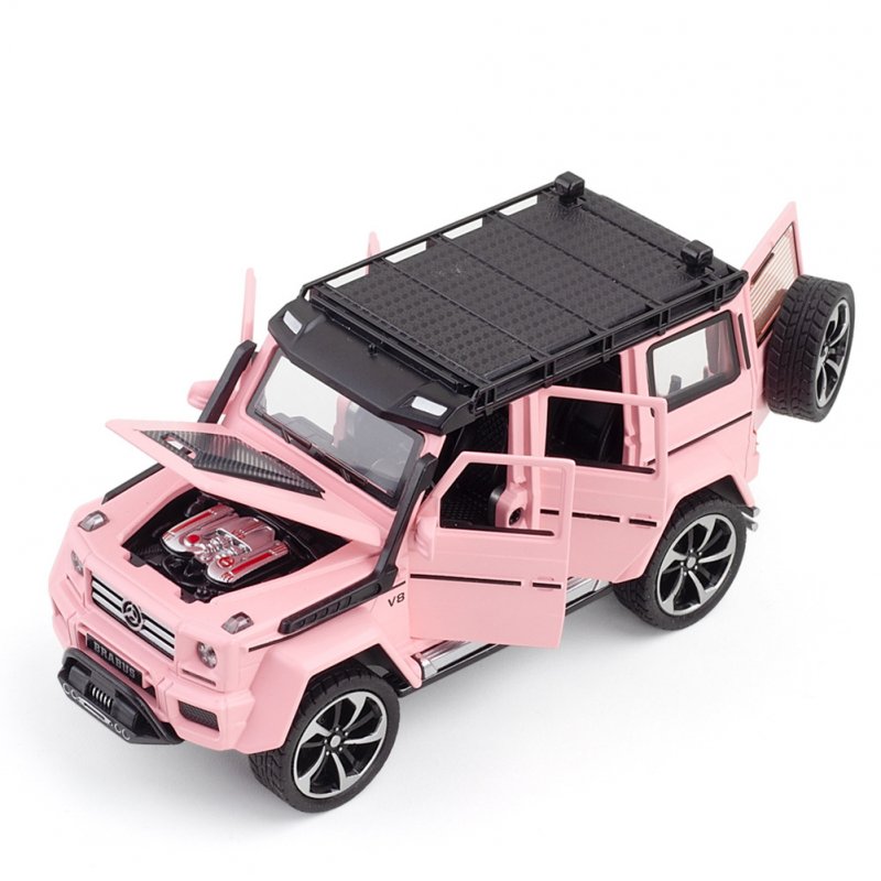 Alloy Simulation  Car  Toy 1:32 G550 Adventure Edition Alloy Off-road Car Model Children Toys Study Living Room Collection Ornaments Pink