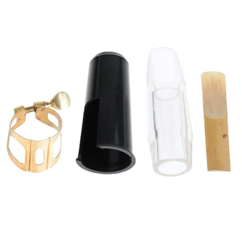 Alto Saxophone Mouthpiece Kit Mouthpiece+Mouthpiece Cap+Clip+Reed Transparent color