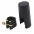 Alto Tenor Soprano Saxophone Mouthpiece PU Leather Clamp Clip   Cap Sax Accessory black Alto