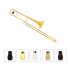Alto Tenor Trombone Mute Lightweight Straight Mute Muffler Silencer Parts For Stage Performance Practice Wood color