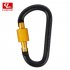 Aluminium Alloy Keychain Climbing Button Carabiner Safety Buckle Outdoor Camping Accessories black