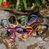 Aluminium Alloy Keychain Climbing Button Carabiner Safety Buckle Outdoor Camping Accessories Golden