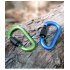 Aluminium Alloy Keychain Climbing Button Carabiner Safety Buckle Outdoor Camping Accessories green