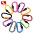 Aluminium Alloy Keychain Climbing Button Carabiner Safety Buckle Outdoor Camping Accessories blue