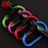Aluminium Alloy Keychain Climbing Button Carabiner Safety Buckle Outdoor Camping Accessories green