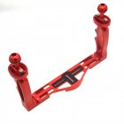Aluminium Alloy Tray Stabilizer Rig for Underwater Camera Housing Case Diving Tray Mount for GoPro DSLR <span style='color:#F7840C'>Smartphones</span> red