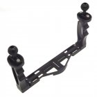 Aluminium Alloy Tray Stabilizer Rig for Underwater Camera Housing Case Diving Tray Mount for GoPro DSLR <span style='color:#F7840C'>Smartphones</span> black