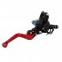 Aluminum 7 8  22mm Motorcycle Brake Clutch Master Cylinder Reservoir Hydraulic Lever Titanium