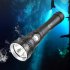 Aluminum Alloy 3 XHP70 Strong Light Diving  Flashlight Dive Torch Light Rechargeable D100 flashlight  without battery 