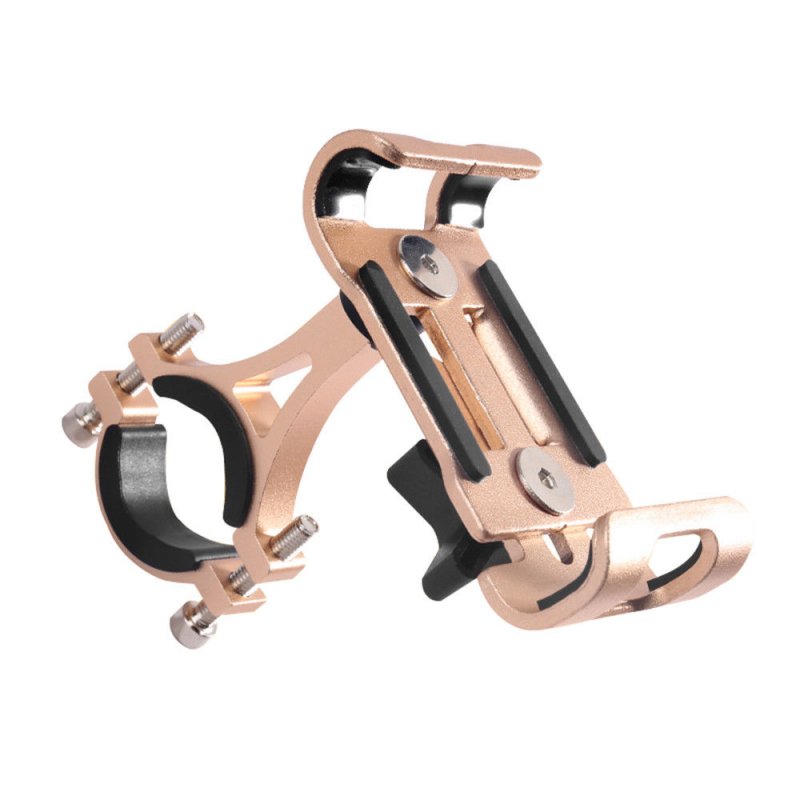 Aluminum Alloy 360 Degree Rotation Bike Bicycle Handlebar Stand Mount Holder for Mobile Cell Phone Gold_360 degree rotation