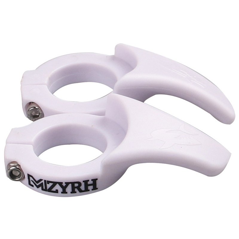 Aluminum Alloy Bicycle Deputy Handle Anti-slip Bike Secondary Handle with Lock Ring Kit white_One size