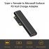 Aluminum Alloy Cable  Adapter Compatible For Microsoft Pro3 4 5 6 Charging Cable Adapter Type c Female To Surface Magnetic Suction Head black